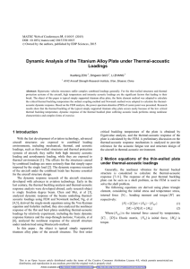 Dynamic Analysis of the Titanium Alloy Plate under Thermal-acoustic Loadings