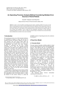 An Operating Precision Analysis Method Considering Multiple Error Cong Wei