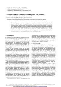Formalizing Real-Time Embedded System into Promela