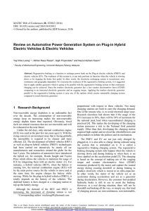 Review on Automotive Power Generation System on Plug-in Hybrid