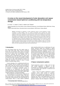 A review on the recent development of solar absorption and... compression based hybrid air conditioning with low temperature