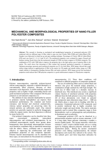 MECHANICAL AND MORPHOLOGICAL PROPERTIES OF NANO FILLER POLYESTER COMPOSITES  Noor Najmi Bonnia