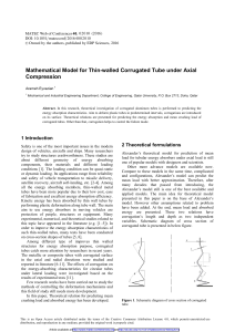 Mathematical Model for Thin-walled Corrugated Tube under Axial Compression /