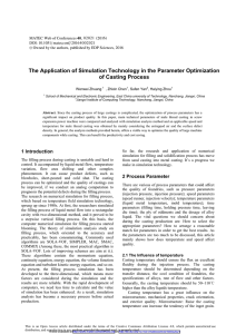 The Application of Simulation Technology in the Parameter Optimization  Wenwei Zhuang
