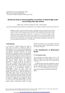 Numerical study on thermocapillary convection in liquid bridge under