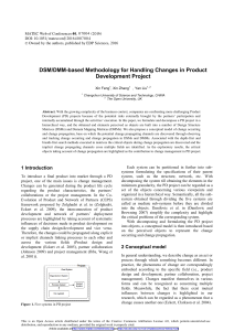 DSM/DMM-based Methodology for Handling Changes in Product Development Project