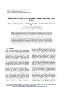 A New Smart Grid Control and Operation Concept - Autonomic... System