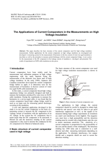 The Applications of Current Comparators in the Measurements on High
