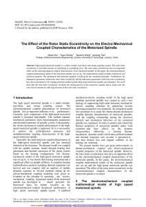 The Effect of the Rotor Static Eccentricity on the Electro-Mechanical