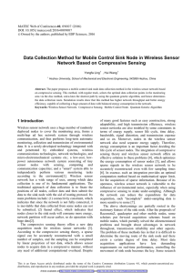 Data Collection Method for Mobile Control Sink Node in Wireless... Network Based on Compressive Sensing