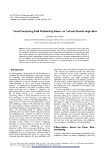 Cloud Computing Task Scheduling Based on Cultural Genetic Algorithm LI Jian-Wen