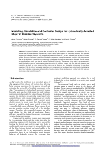 Modelling, Simulation and Controller Design for Hydraulically Actuated