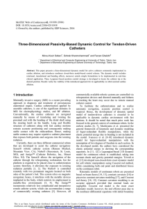 Three-Dimensional Passivity-Based Dynamic Control for Tendon-Driven Catheters