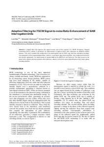 Adaptive Filtering for FSCW Signal-to-noise Ratio Enhancement of  SAW