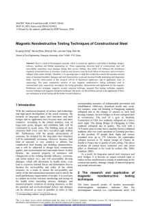 Magnetic Nondestructive Testing Techniques of Constructional Steel
