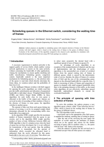 Scheduling queues in the Ethernet switch, considering the waiting time