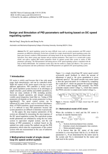 Design and Simulation of PID parameters self-tuning based on DC... regulating system