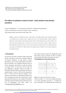 The effect of sediment content to fluid - solid interface... waveform