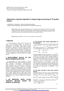 Application of genetic algorithm in target image processing of TV... missile