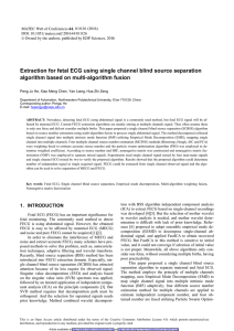 Extraction for fetal ECG using single channel blind source separation