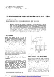 The Study and Simulation of Multi-interface Extension for OLSR Protocol
