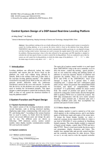 Control System Design of a DSP-based Real-time Leveling Platform