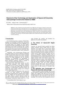 Research of the Technology and Application of Spacecraft Assembly