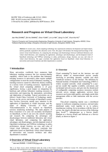 Research and Progress on Virtual Cloud Laboratory