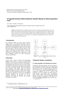 A Cigarette Surface Defect Detection System Based on Data Acquisition Card