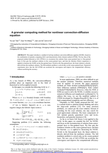 A granular computing method for nonlinear convection-diffusion equation
