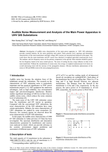 Audible Noise Measurement and Analysis of the Main Power Apparatus... UHV GIS Substations