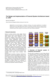 The Design and Implementation of Financial System Architecture based on J2EE