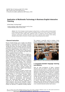 Application of Multimedia Technology in Business English Interactive Teaching