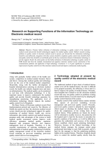 Research on Supporting Functions of the Information Technology on