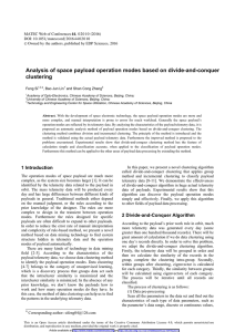 Analysis of space payload operation modes based on divide-and-conquer clustering