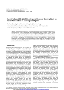 AutoGPA-Based 3D-QSAR Modeling and Molecular Docking Study on