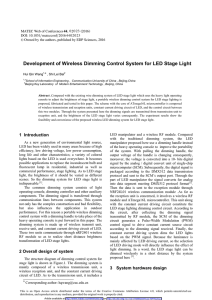 Development of Wireless Dimming Control System for LED Stage Light