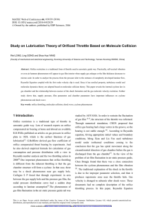 Study on Lubrication Theory of Orificed Throttle Based on Molecule Collision