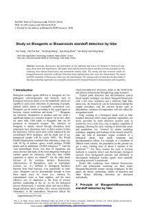 Study on Bioagents or Bioaerosols standoff detection by lidar