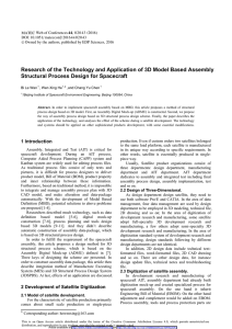 Research of the Technology and Application of 3D Model Based... Structural Process Design for Spacecraft
