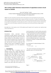 Non-contact wafer thickness measurement of capacitance sensor circuit based on CAV424