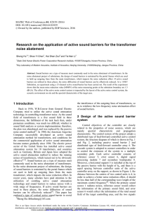 Research on the application of active sound barriers for the... noise abatement