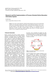 Research and Part Implementation of Process Oriented Online Education Information System