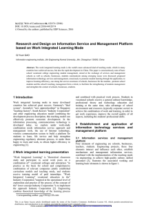 Research and Design on Information Service and Management Platform