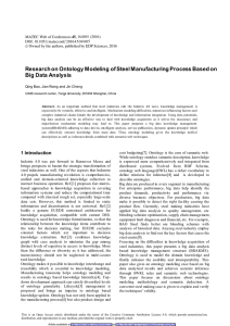 Research on Ontology Modeling  of Steel Manufacturing Process Based... Big Data Analysis Qing Bao, Jian Wang