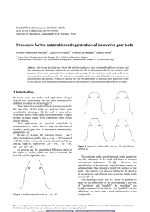 Procedure for the automatic mesh generation of innovative gear teeth