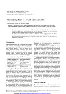 Kinematic synthesis of a new 3D printing solution  Hermes Giberti