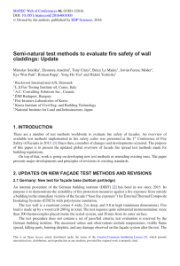 Semi-natural test methods to evaluate fire safety of wall claddings: Update