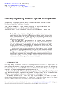 Fire safety engineering applied to high-rise building facades