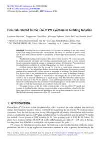 Fire risk related to the use of PV systems in...